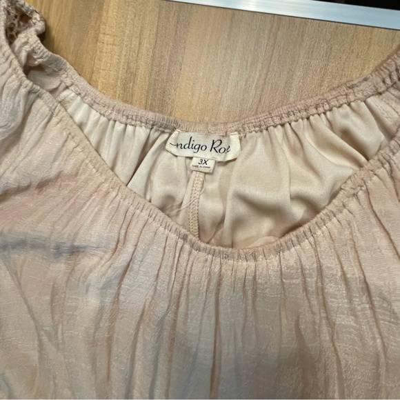 Boho Cream Peasant Dress with Crochet Trim - Picture 6 of 7